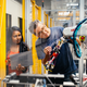 Working on ABB robotic equipment meant for use in warehouses.